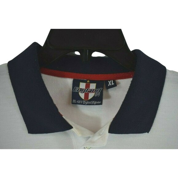 England 04 Mens XL Team England 7 Sports Polo Short Sleeve Shirt - Picture 3 of 11